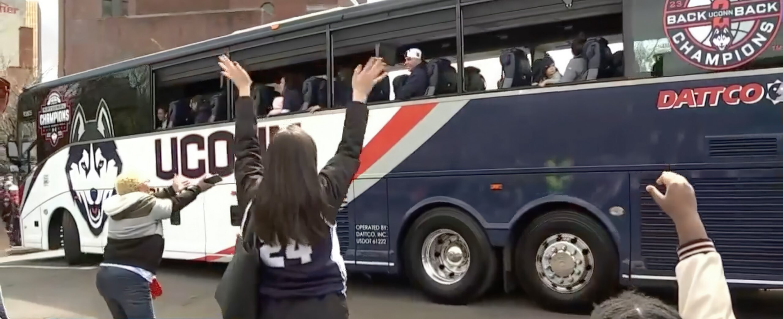Celebrating Victory: DATTCO Drives UConn Huskies in Championship Parade