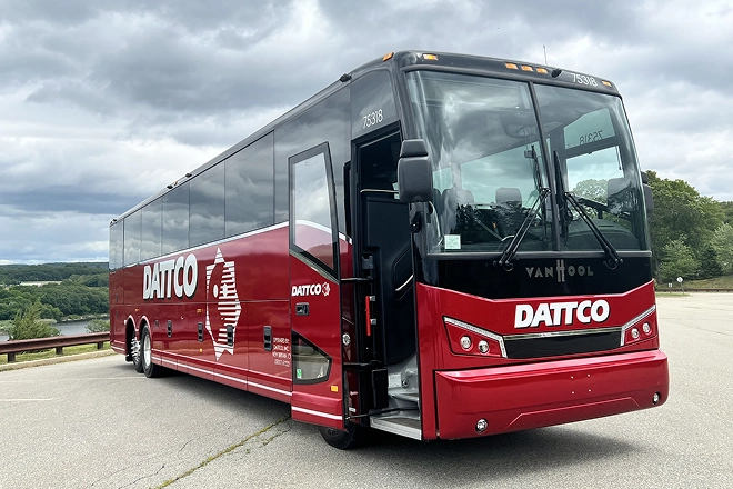 DATTCO bus parked on the road