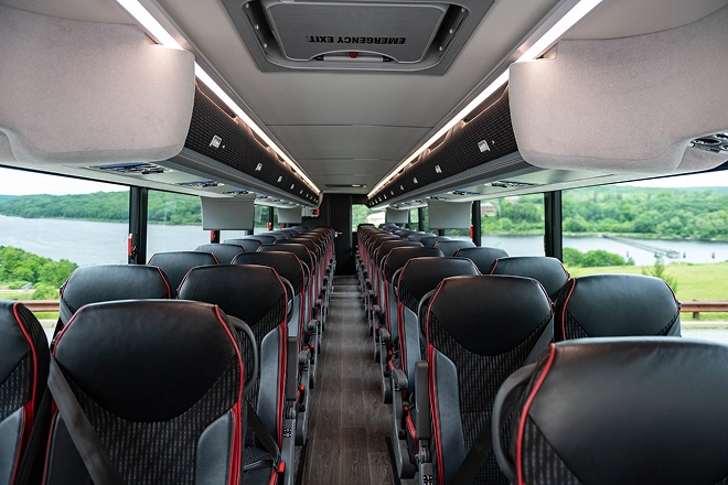 Inside the DATTCO Premium Bus