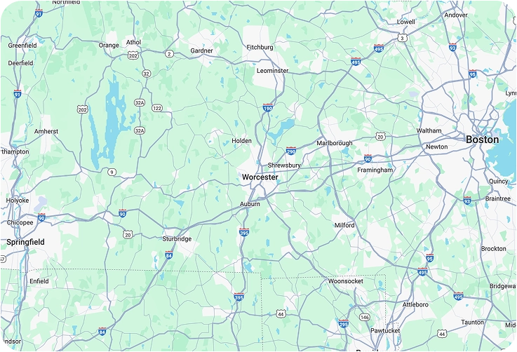 Worcester Map
